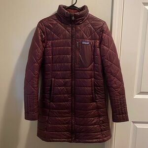 Dark Purple Long Patagonia Puffer Jacket